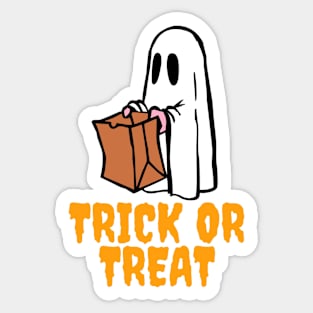 Halloween Ghost Trick Or Treat Sticker